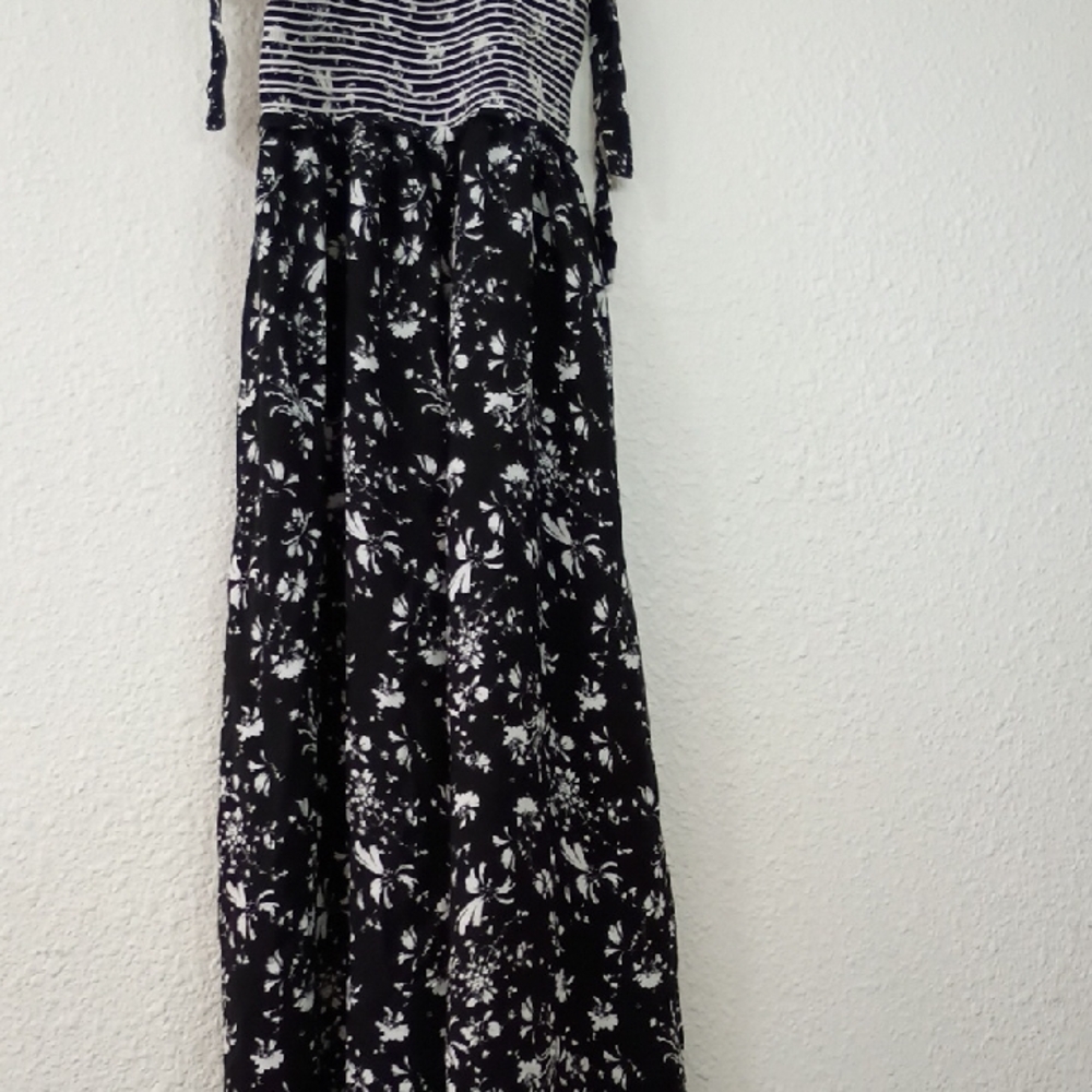 Free People Black and White Floral Dress